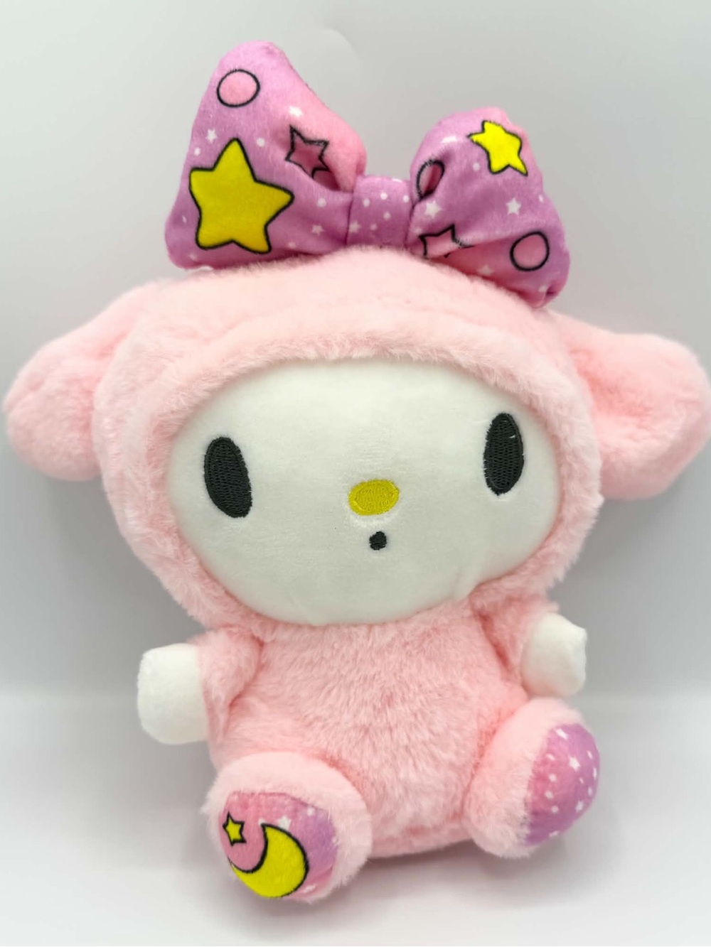 Sanrio My Melody Plush Moon Stars Hello Kitty Pink Bow Cute